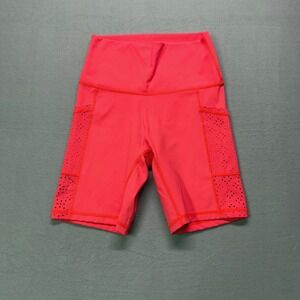 Coral Aerie High Rise Biker Shorts Athleisure Gym Workout Aesthetic Y2K baddie